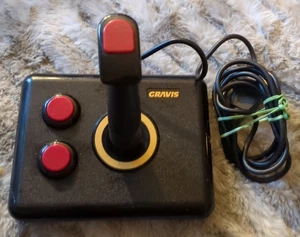 Vintage Gravis Analog Joystick for PC Game Port - Black/Red - Picture 1 of 5