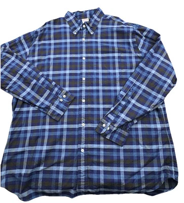 Camisa a Cuadros Brooks Brothers Madison Azul Gris Para Hombre XXL Hecha en EE. UU. Foto 1 de 4