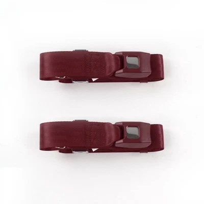 Ford Fairlane 1968 - 1969 Standard 2pt BURG Lap Bkt Seat Belt Kit-2 Belts  - Image 1 of 4