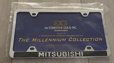 MITSUBISHI Cromo con Marco de Placa de Plástico Negro Foto 1 de 2