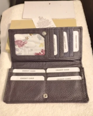 Funda para tarjeta libro de cheques Estalon púrpura nueva en caja Foto 1 de 4