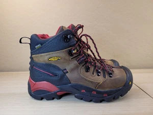 KEEN Hiking Work Boots Mens Sz 8.5 Utility Pittsburgh 6" Soft Toe Brown Leather - Picture 1 of 12
