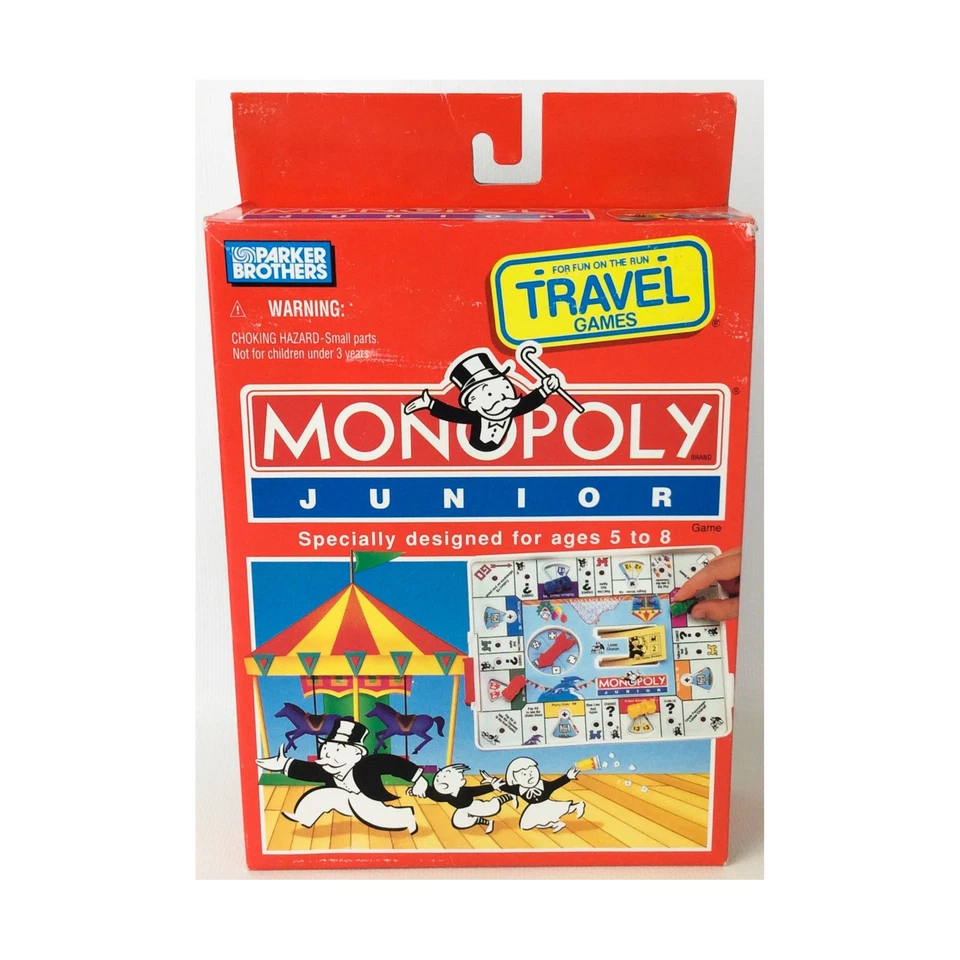 Parker Bros Pop Culture Monopoly Monopoly Junior (1994 Travel Ed) Box EX/NM - Image 1 of 1