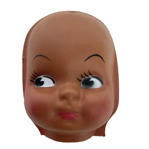 Vintage Plastic Baby Doll Head Face Kitschy creepy Dollmaker Arts Craft NOS - Picture 1 of 6