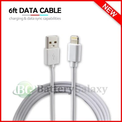 6FT USB A to Charger Charging Cable For iPhone 14 13 12 11 Pro Max 8 7 6 5 iPad - Image 1 of 3