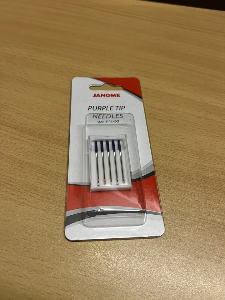 JANOME 100% GENUINE SEWING MACHINE NEEDLES Purple Tip 14/90