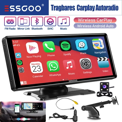 Portable Apple Carplay Autoradio Tragbarer Desktop Monitor Android Auto BT - Bild 1 von 4