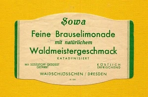 seltenes DDR Etikett Brauerei Waldschlösschen Dresden - Bild 1 von 2