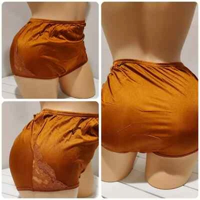 Panty Vanity Fair Encaje Nuevo Brillante Abuela Corte Completo 8/XL BRONCE Imperio Foto 1 de 4