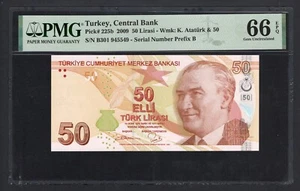 Turkey 50 Lira 2009 P225b Uncirculated Graded 66 - Picture 1 of 2
