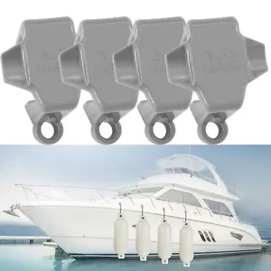 4 Pack ABS Pontoon Boat Square Rail Fender Clips Boat Fender Hangers Durable - Picture 1 of 8