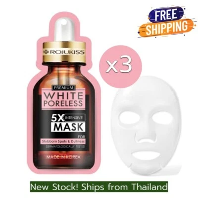Rojukiss White Poreless 5X Intensive Mask Skincare Dark Spot 3 Sachets X 25 ml - Image 1 of 4