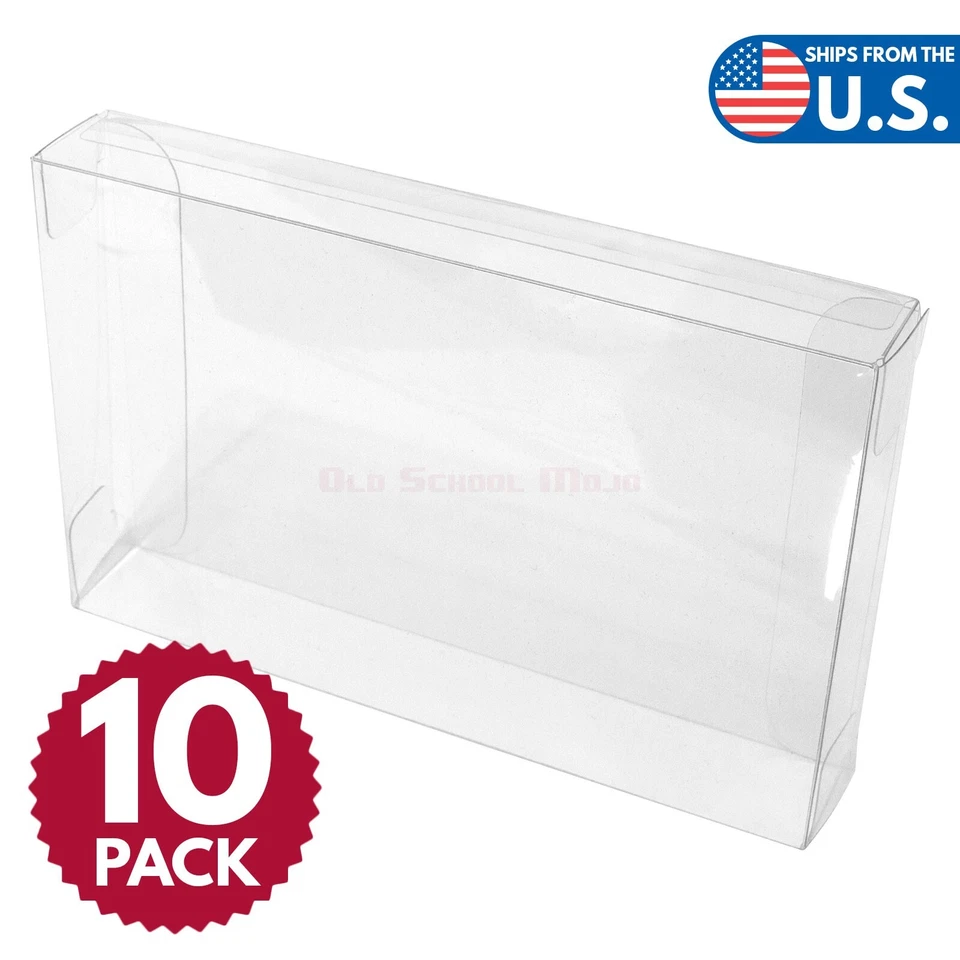 10 x Super Nintendo SNES Cartridge Clear Plastic Protective Game Box Sleeve Case - Image 1 of 4