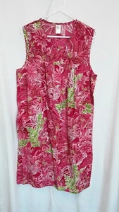 GS Pink Floral House Sun Dress Women's Large -NEW -K5 - Picture 1 of 4