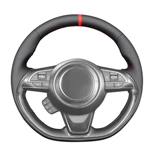 MEWANT Black Stitch PU Leather Steering Wheel Cover for Suzuki Swift 2008-2021 - Picture 1 of 10
