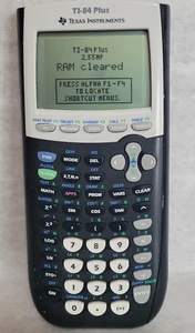 Texas Instruments T1-84 PLUS schwarz graphischer Taschenrechner & Deckel getestet funktioniert - Bild 1 von 3