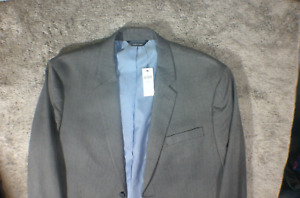 New Banana Republic Blazer Mens 46R Tailored Fit 2 Button Gray Sport Coat Suit J