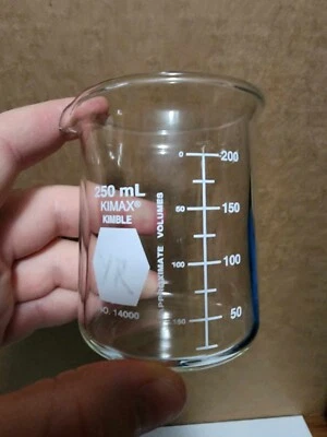 Juego De 2 Vasos De Vidrio Kimax Kimble 250 ml Nº Ciencia química 14000 Foto 1 de 2