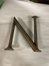 Vtg or Antique Letter N - Building Marquee Sign Beautiful Cast Bronze Brass