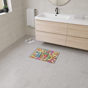Be Happy Floor Mat, Heavy Duty , Indoor Outdoor Mat, Housewarming Gift - Picture 1 of 5