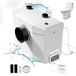 Hebeanlage WC Pumpe Schmutzwasserpumpe für Keller Wasser Fäkalienpumpe Juskys® - Bild 1 von 7