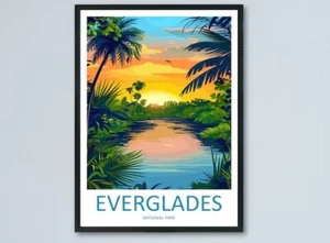 Everglades National Park Travel Print Wall Art Everglades National Park Wall - Picture 1 of 3