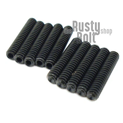 THE RUSTY BOLT SHOP #6-32 x 3/4", Socket Set Screws Cup Point, 45H Steel, Black Oxide