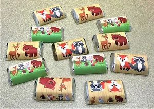 60 Criaturas del Bosque Miniaturas Envoltura de Barra de Caramelos, Animales del Bosque Mini Candy Ba - Imagen 1 de 7