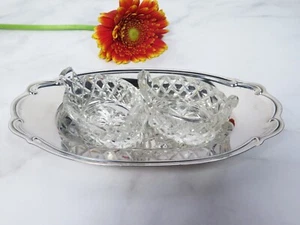 Kleines chromergan Tablett mit 2 Gasschälchen  von WMF - Bild 1 von 7