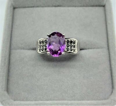 Anillo de tanzanita azul/púrpura térmico certificado de 3,75 quilates enchapado en oro de 18 quilates de ley Foto 1 de 4