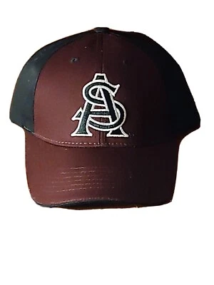 Arizona State Sun Devils Hat NCAA Adjustable Adult Strap Back Cap Maroon/Black - Image 1 of 2