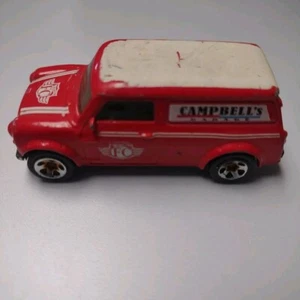 2014 Hot Wheels '67 Austin Mini Van Campbell's Garage Red - Picture 1 of 6