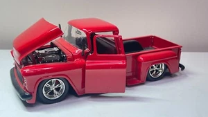 JADA BIGTIME KUSTOMS BTK 1955 CHEVY STEPSIDE PICKUP TRUCK RED 1:24 DIECAST - Picture 1 of 11
