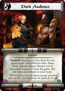 Legend of the Five Rings L5R CCG CoM Coils of Madness Dark Audience - Picture 1 of 1