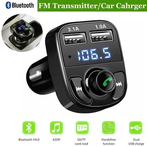 Fast Car Charger 2 USB Port Type C Universal OTG Adapter For iPhone 15 Samsung - Picture 1 of 18