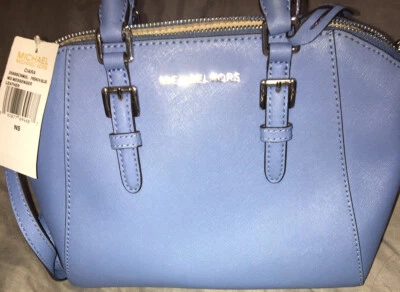 MICHAEL KORS genuine Medium Saffiano Leather tote blue Ciara bag - Image 1 of 4