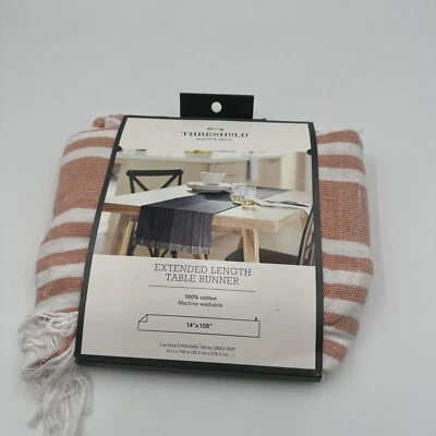 ⚡️Threshold Cotton Striped Table Runner 14" x 108" - Image 1 of 4