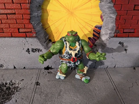 TMNT TEENAGE MUTANT NINJA TURTLES CAVE CAVEMAN RAPHAEL RAPH DINO (NM-) Cover