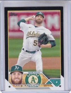 PAUL BLACKBURN 2023 TOPPS BLACK PARALLEL #40/72 #6 OAKLAND ATHLETICS - Picture 1 of 2