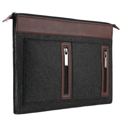 For iPad 9.7 / iPad Pro 11 Brown Faux Leather Tablet Sleeve Case Laptop Handbag - Image 1 of 4