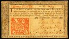 New Jersey Colonial Currency March 25, 1776 18d - Detailed & Vivid Note