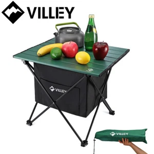 VILLEY Portable 19" Camping Side Table Ultralight Folding Beach Table W/Carrybag - Picture 1 of 12