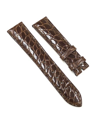 Genuine Chopard 19mm x 16mm Shiny Brown Crocodile Leather Watch Band Strap - image 1 of 2