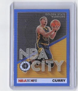 2019-20 Hoops Premium Stock Stephen Curry #2 NBA City Blue Warriors - Picture 1 of 2