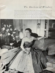Editorial de moda fotografiada Henry Clarke años 50 - La duquesa de Windsor 1953 - Imagen 1 de 1