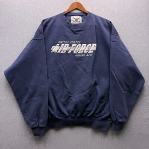 Vtg United Stated Air Force Robins AFB Mens XL Navy Crewneck Sweatshirt 90s - Picture 1 of 9