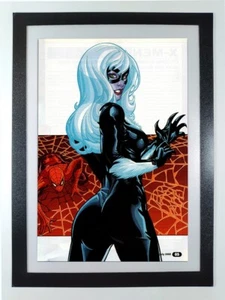 Black Cat Felicia Hardy Terry Dodson Kevin Smith Framed Original Wizard Comic Pg - Picture 1 of 8