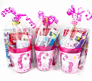 Unicorn Reusable Pre Filled Party Cup Gifts,Girls Birthday Party Favours. - Picture 1 of 9