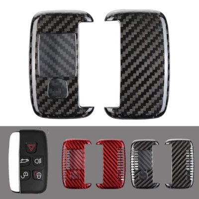 Capa chave carro fibra de carbono para Jaguar XJ XE para Land Rover LR2 LR4 Evoque  - Imagem 1 de 4