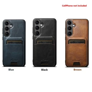 Heavy-Duty 2-in-1 Leather Magnetic Protective Case for Samsung Galaxy S25 Plus - Picture 1 of 8